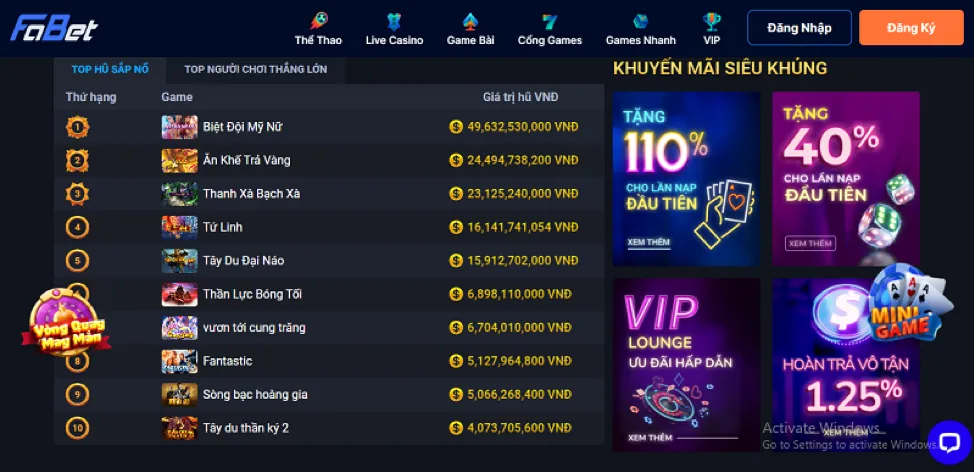 Trò chơi Slot và Bắn cá đa dạng tại mu88 bet